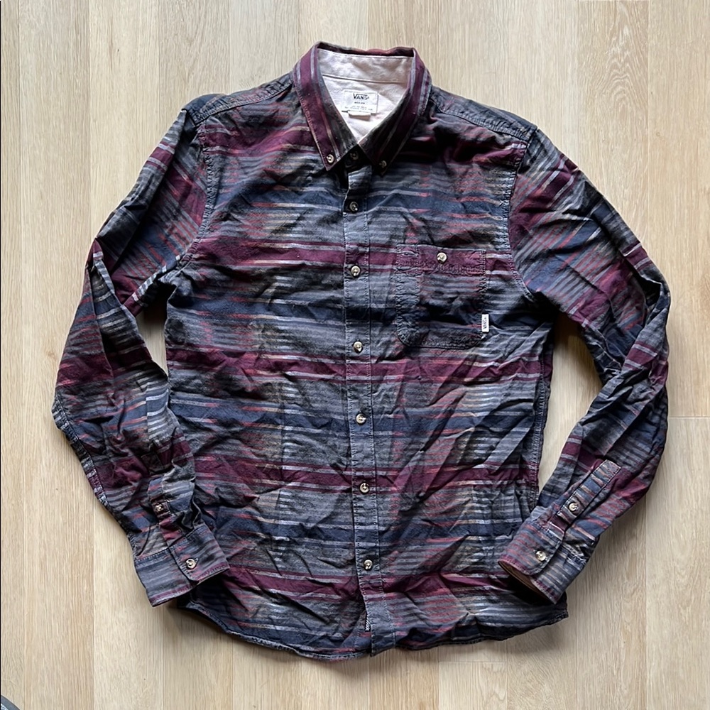 Vans Patterned Button Up Shirt - Mens M